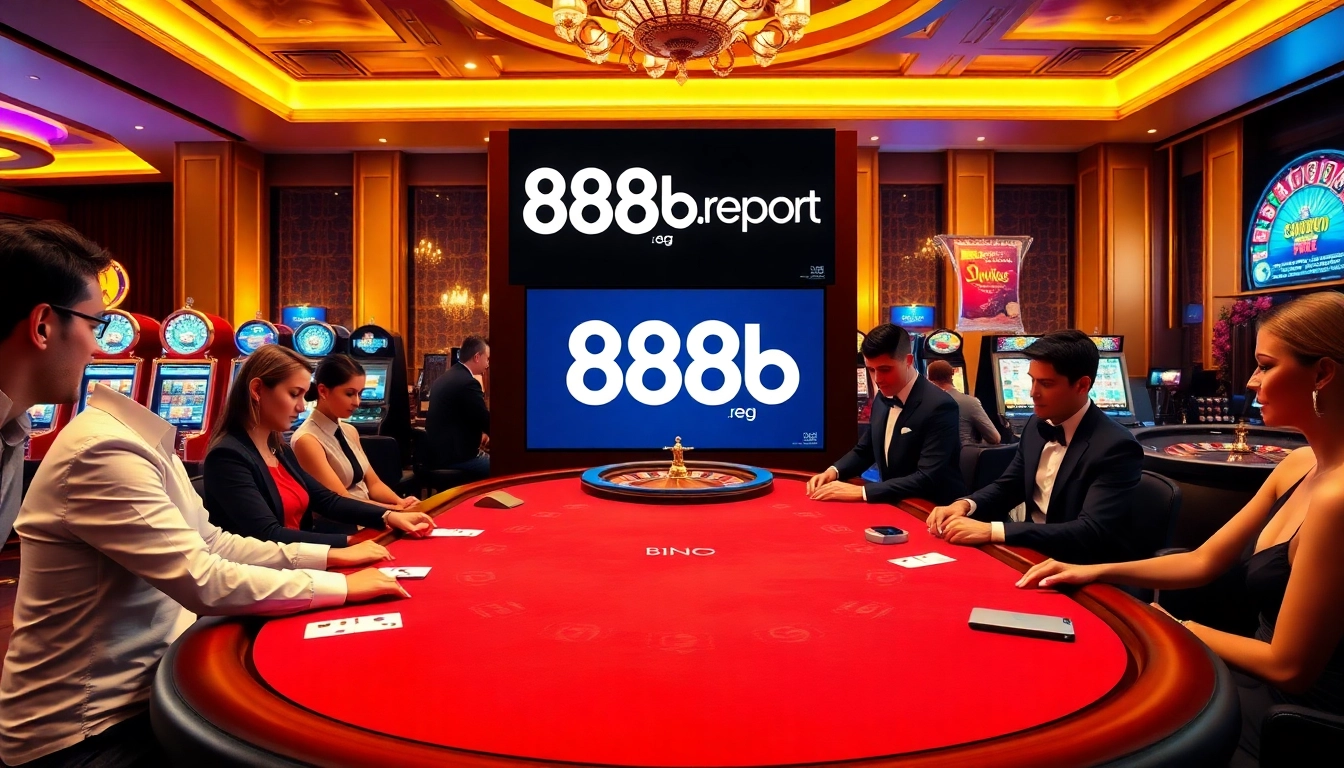 Gamble at 888b.report with thrilling blackjack and vibrant casino lights.