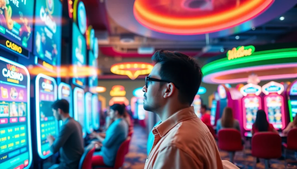 Découvrez l'expérience immersive du nouveau casino en ligne avec des joueurs engagés dans des jeux variés.